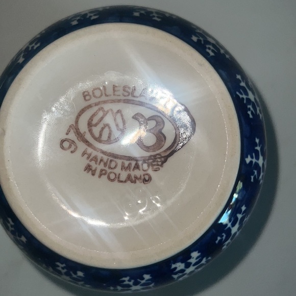 Boleslawiec Sugar Bowl with Snowflake Pattern - Picture 8 of 8